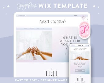 Wix Website Template Spiritual - Wellness Website Design - Creative Wix Layout - Wix Web Design - Angel Energy - Wix Theme - AE01 Blog Pixie