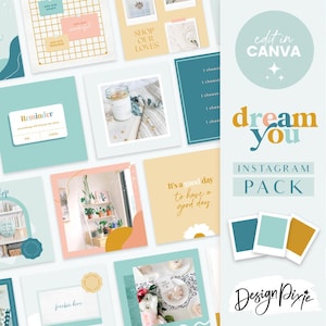 Instagram Post Templates Canva - Quotes for Instagram - Creative Instagram Templates Canva - Bright Instagram Branding - DY01 - Blog Pixie