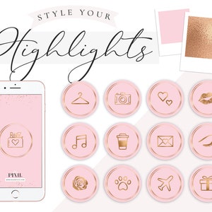 Hot Pink and Gold Instagram Story Highlight Icons Instagram - Etsy