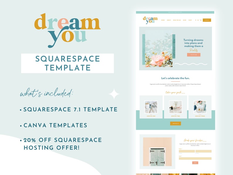 Blue Squarespace Website Template - Blog Business Website - Squarespace 7.1 Fluid Engine - Squarespace Template Coach - DY01 - Design Pixie image 3
