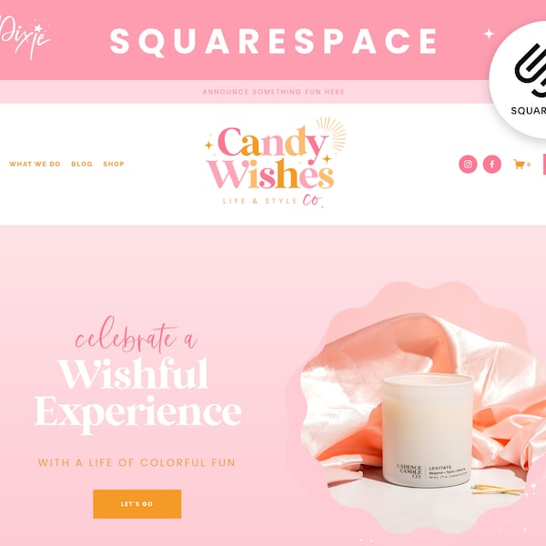 Squarespace Template Pink - Squarespace Website Template - Squarespace 7.1 Website Design - Squarespace Fluid Engine Theme - CW01 Blog Pixie