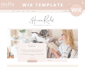WIX Blog Template - Website Design for Bloggers - WIX Blog Theme - Wix Templates - Feminine Blog Themes - Mom Blog - Mommy Blog - Blog Pixie