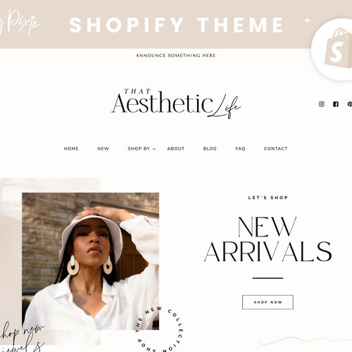 Shopify Theme Template Aesthetic Shopify Template Minimal - Etsy