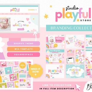 Etsy Shop Templates Rainbow Etsy Banner Templates Canva Etsy Store