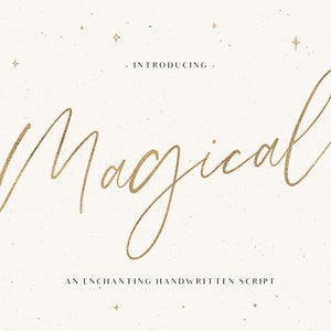 Magische Schreibschrift - Handgeschriebene Schrift - Moderne Kalligrafie - Stilvolle Schriften - Schrift Download - Handschriftliche Schriften Kommerziell - FA01 Blog Pixie