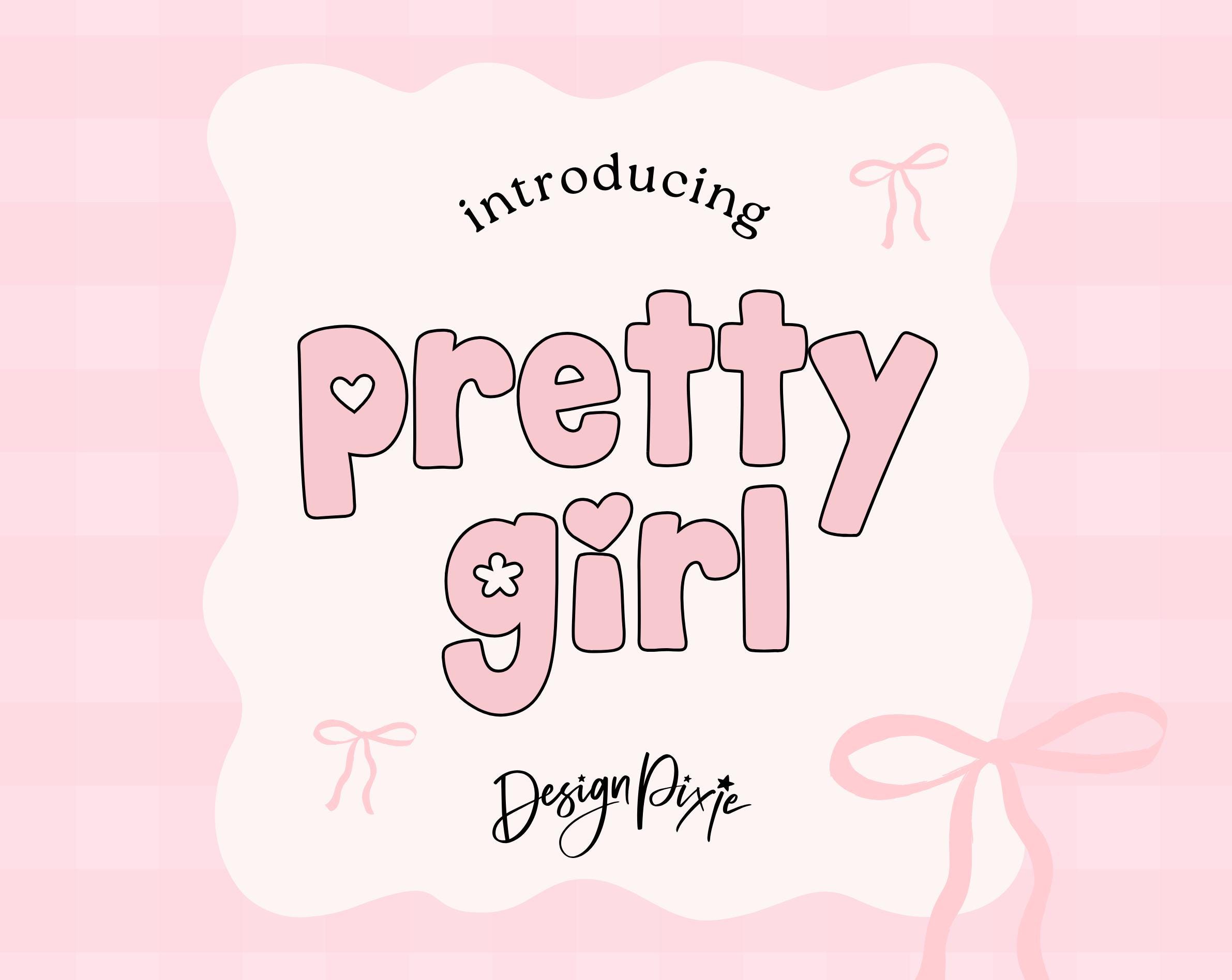 Pretty Girl Font Cute Bold Font With Hearts And Flowers Girly Pretty Girl Font Cute Bold Font With Hearts And Flowers Girly