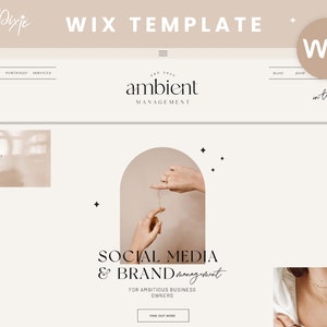 Wix Website Template - Aesthetic Website Design - Social Media Manager - Creative Wix Layout - Minimalist Design - Wix Theme AL01 Blog Pixie