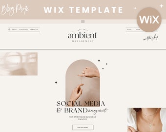 Wix Website Template - Aesthetic Website Design - Social Media Manager - Creative Wix Layout - Minimalist Design - Wix Theme AL01 Blog Pixie