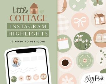 Cottagecore Instagram Highlight Covers - Instagram Highlight Icons Cottagecore Aesthetic - Instagram Icons Sage Green - CG01 - Blog Pixie