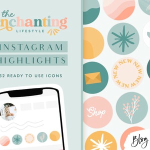 Instagram Highlight Icons Pastel Colorful - Covers for Instagram Stories - Instagram Highlights Colors - Instagram Icons - EN01 - Blog Pixie