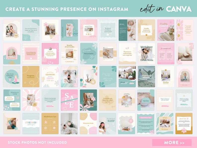 Wellness Instagram Templates Canva - Holistic Health Instagram Story ...