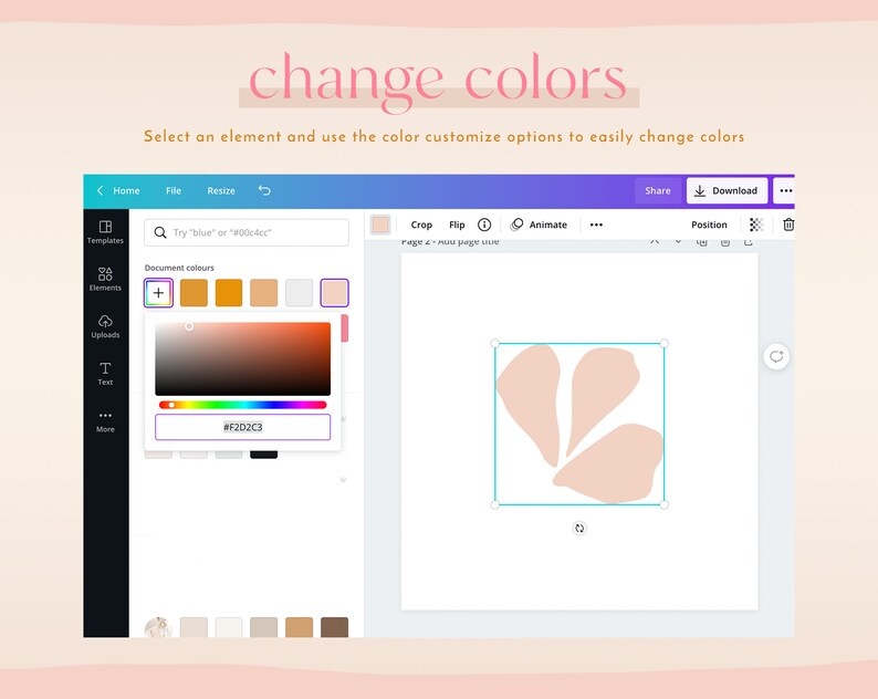 Canva Elements Aesthetic Graphics Canva Template | Etsy UK