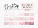 Desktop Folder Icons Blush Pink - Mac Icons - PC Icons - Aesthetic Folders - Macbook Folder Icons - Pink Glitter Folder Icons - Blog Pixie 