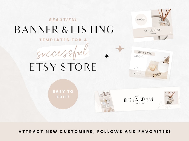Etsy Shop Banner Kit Canva Etsy Banner Templates Etsy Etsy
