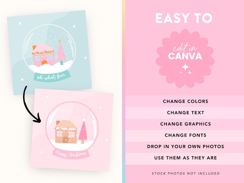 Customizable Canva templates for Christmas