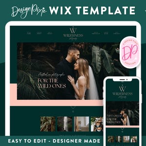 Photography Website Template - Wix Design - Photographer Website - Creative Wix Theme - Wedding Photographer - Boho Web Design - Blog Pixie
