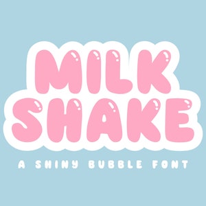 Fuente Milk Shake - Fuente Bubble - Fuente Brillante - Fuentes Bonitas - Fuente Milkshake - Fuente Retro - Fuentes para Procreate - Fuentes para iPad - Blog Pixie