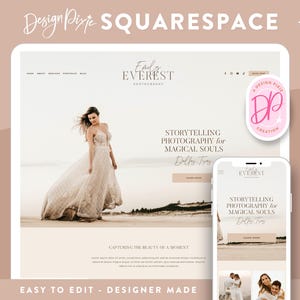 Squarespace Template Photography - Portfolio Web Design - Photographer Squarespace 7.1 Website Template - Boho Website - FA01 - Blog Pixie