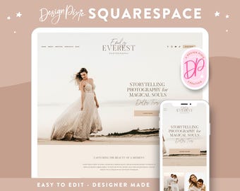Squarespace Template Photography - Portfolio Web Design - Photographer Squarespace 7.1 Website Template - Boho Website - FA01 - Blog Pixie