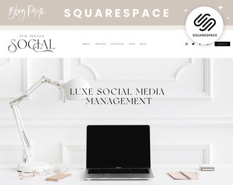 Squarespace Website Template - Social Media Manager Website Design - Squarespace Theme for Business - Squarespace 7.1 - AL01 - Blog Pixie