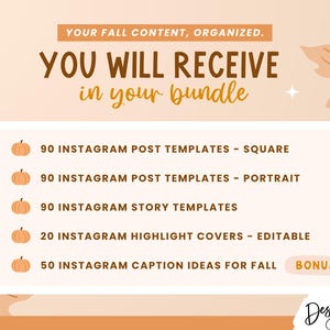 Modèles Instagram automne Canva - Idées d'articles Instagram automne - Modèles de publications Instagram pour l'automne - Ensemble Instagram Halloween Pixie image 2