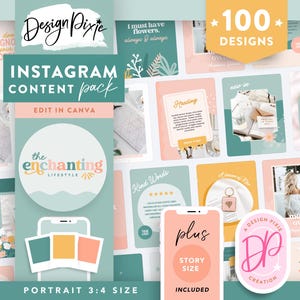 Enchanting Instagram Templates Canva - Creative Instagram Designs for Posts and Stories - EN01 Design Pixie