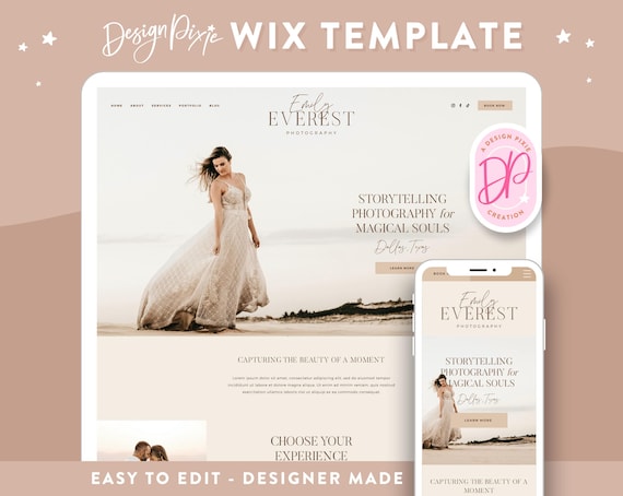 Wix Website Photography - Web Design for Photographer - Wix Website Photography Template - Wix Blog - Wix Themes - FA01 - Blog Pixie