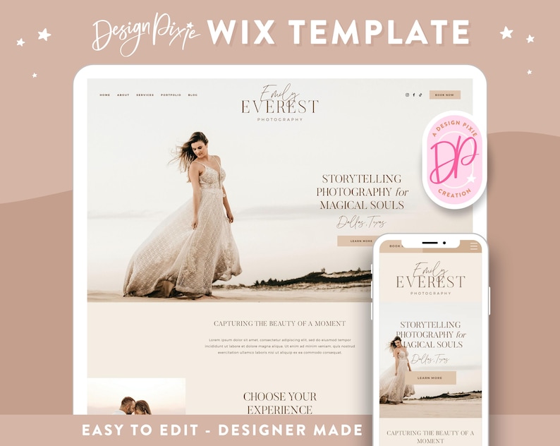 Wix website photography template