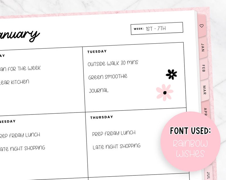 Planner Font Bundle - Handwriting Fonts for Goodnotes - Fonts for ...
