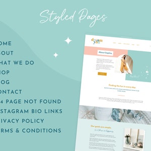 Blue Squarespace Website Template - Blog Business Website - Squarespace 7.1 Fluid Engine - Squarespace Template Coach - DY01 - Design Pixie image 5