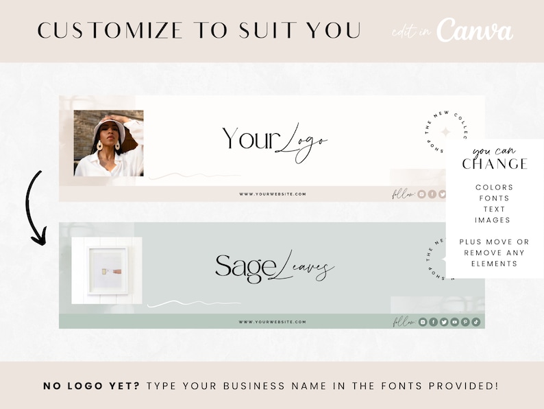 Etsy Shop Banner Kit Canva Etsy Banner Templates Etsy Etsy