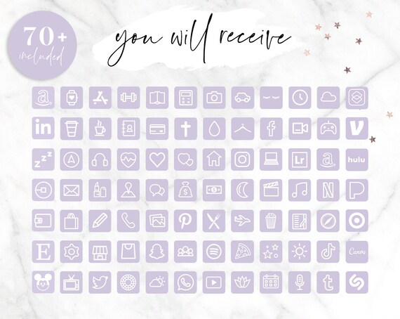 App Icons Purple Aesthetic Ios 14 App Covers Ios 14 Etsy App Icons Purple Aesthetic Ios 14 App Covers Ios 14 Etsy