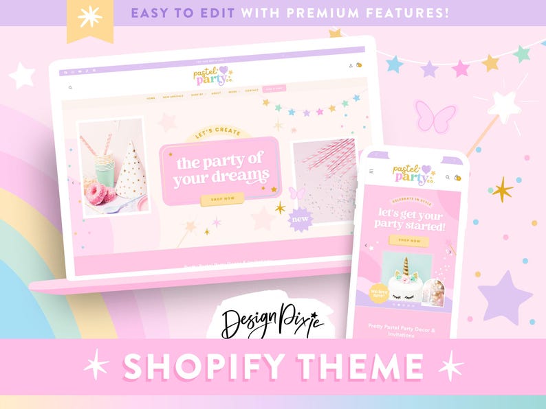 pastel party shopify theme