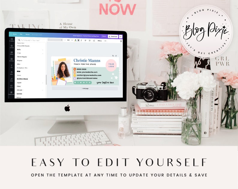 Teacher Email Signature - Back to School Email - Teacher Canva Template ...