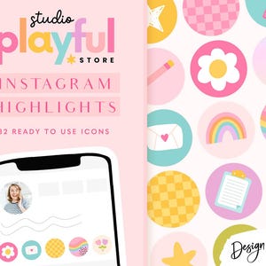 Portadas para historias destacadas de Instagram con arcoíris - Portadas para historias de Instagram - Íconos coloridos para historias destacadas de Instagram - Playful PF01 - Blog Pixie