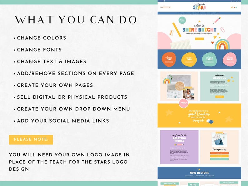 Websitesjabloon docent Wix - regenboogkleurig kleurrijk Wix websiteontwerp - websitesjabloon onderwijs - Wix blogthema klaslokaal - TC01 Blog Pixie afbeelding 6