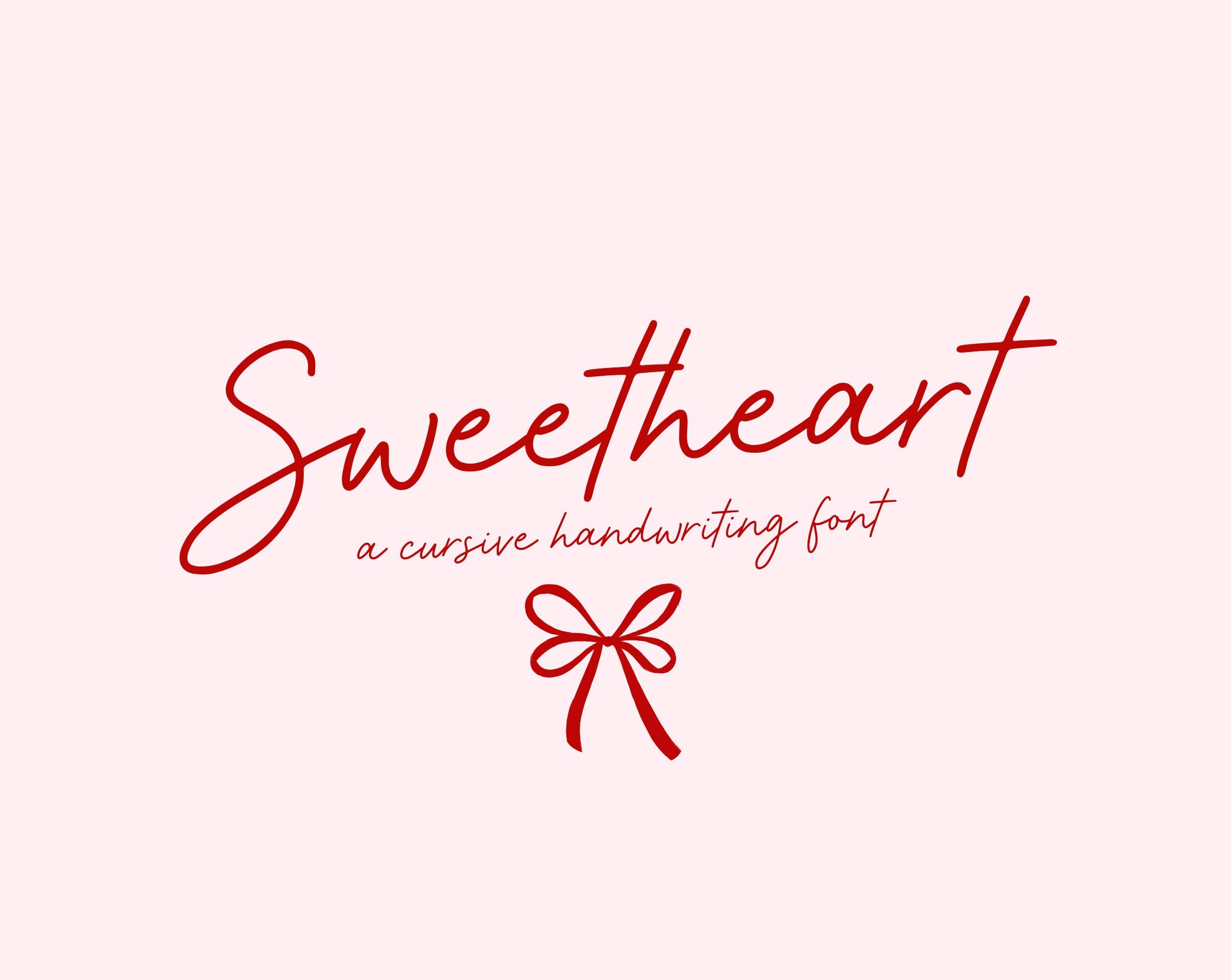 Sweetheart Font - Handwritten Script Font - Planner Font - Sweet Heart ...