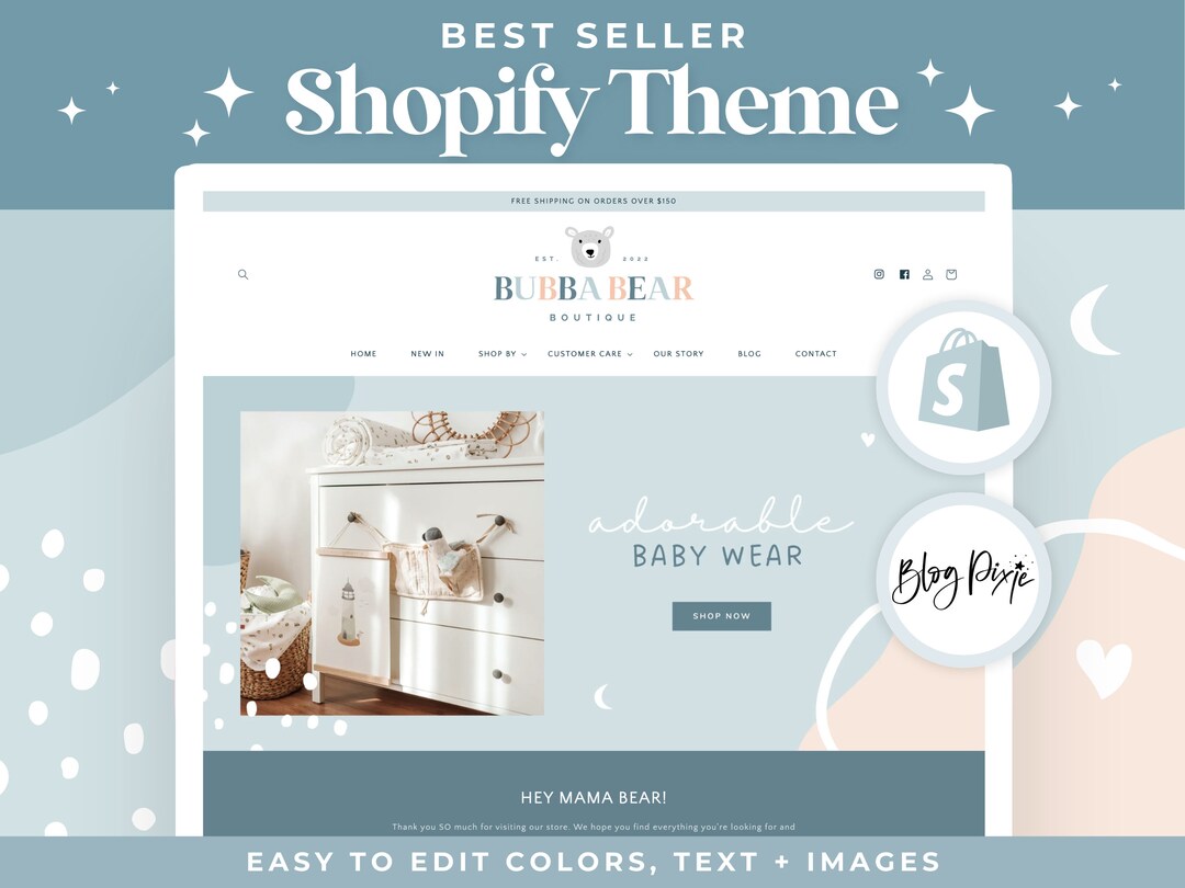 Shopify Theme Kids Baby Boutique Shopify Website Template Shopify Banners Shopify Design Online Shopify Theme Kids Baby Boutique Shopify Website Template Shopify Banners Shopify Design Online