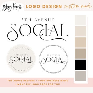 Modernes Logo Design - Social Media Leiter Logo - Virtueller Assistent Logo - Coach Logo - Luxus Minimalistisches Logo Design - AL01 Blog Pixie