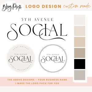 Modern Logo Design - Social Media Manager Logo - Virtual Assistant Logo - Coach Logo - Luxury Minimalist Logo Design - AL01 Blog Pixie