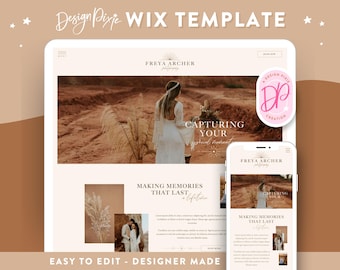Bohemian Photography Website Template – Boho Wix Design for Wedding, Engagement, Family Photographers – Creative Web Design FA01 Blog Pixie