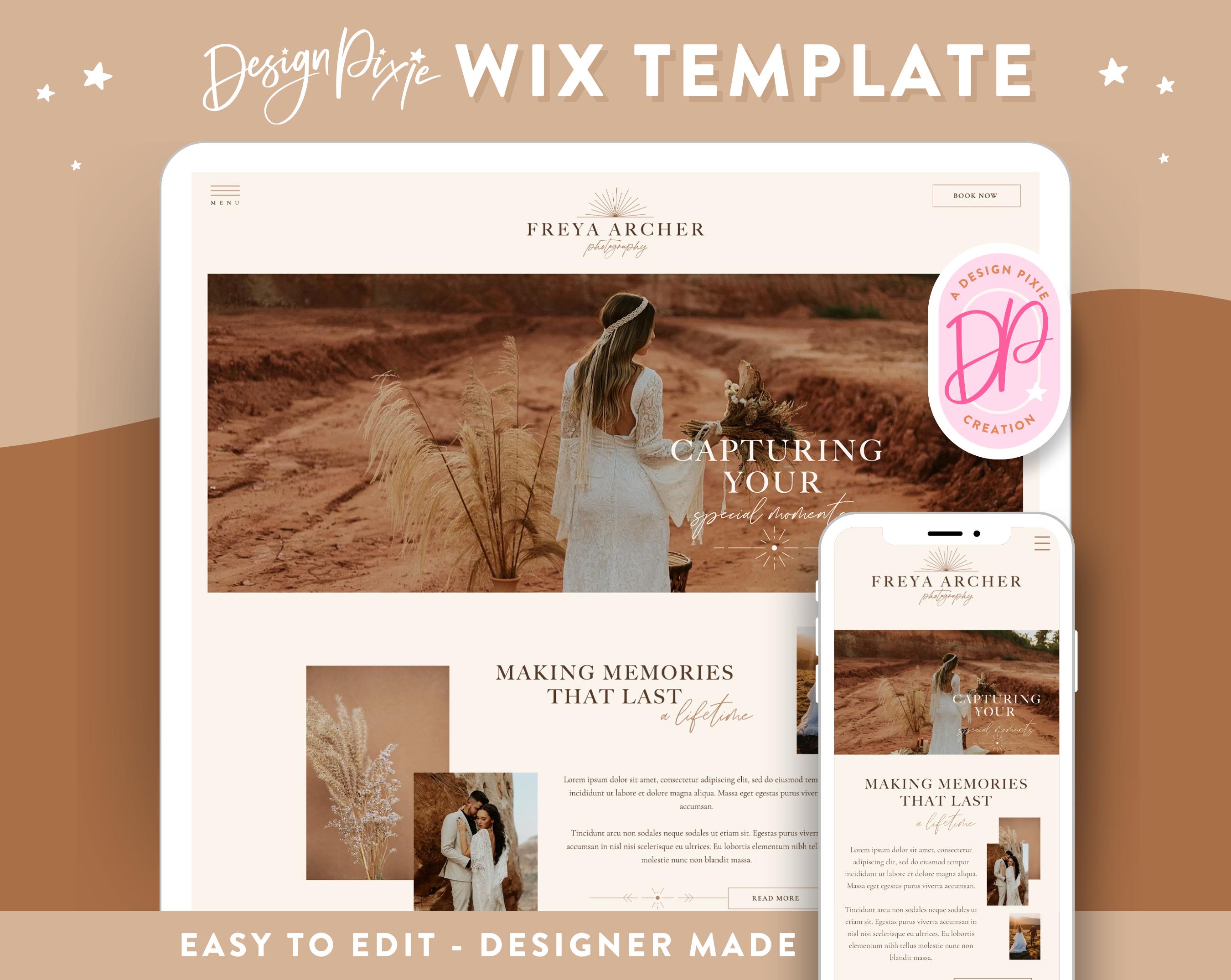 ボヘミアン写真ウェブサイトテンプレート – 結婚式、婚約、家族写真家  