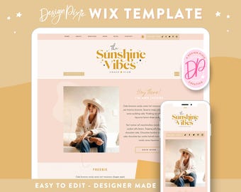 Wix Website Template - Boho Coach Wix Website - Creative Wix Layout - Wix Web Design Ecommerce - Wix Blog - Sunshine Vibes - SV01 Blog Pixie
