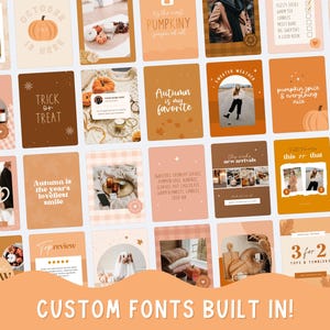 Instagram post templates for fall and autumn