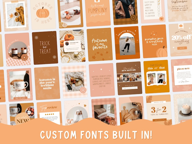 Instagram post templates for fall and autumn
