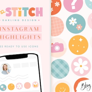 Instagram Highlight Covers Pink Rainbow - Covers for Instagram Stories - Instagram Highlights Colorful Icons - SS01 - Blog Pixie