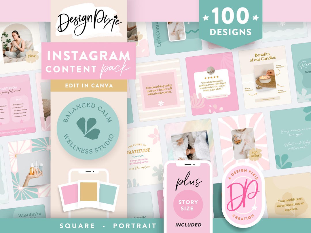 Wellness Instagram Templates Canva - Holistic Health Instagram Story ...