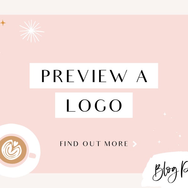 Logo Preview - Pre Made Logo Design - Branding Package - Premade Design - Blog Pixie Preview A Logo