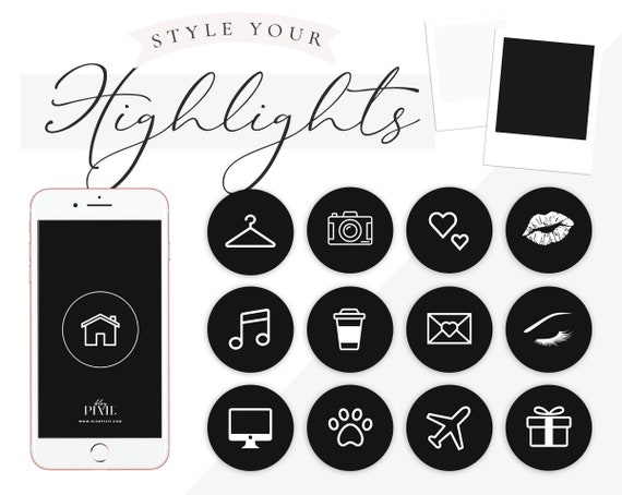 Instagram Story Highlight Icons Black And White Instagram Etsy Instagram Story Highlight Icons Black And White Instagram Etsy