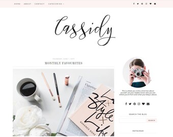 Blogger Template - Premade Blog Templates - Blog Theme - Responsive Blogger Template - Blogger Theme - Blogspot - Blog Design - Feminine